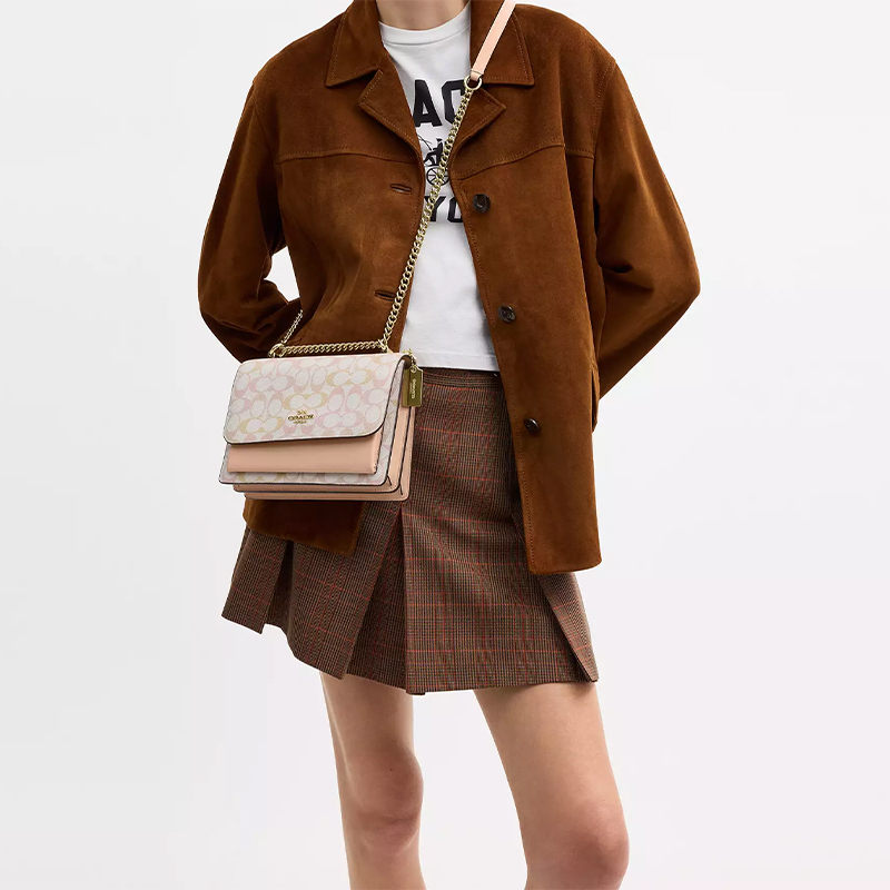 COACH クラレ コーテッドキャンバス スムースレザー ト - Chalk Bag のレビューと価格
