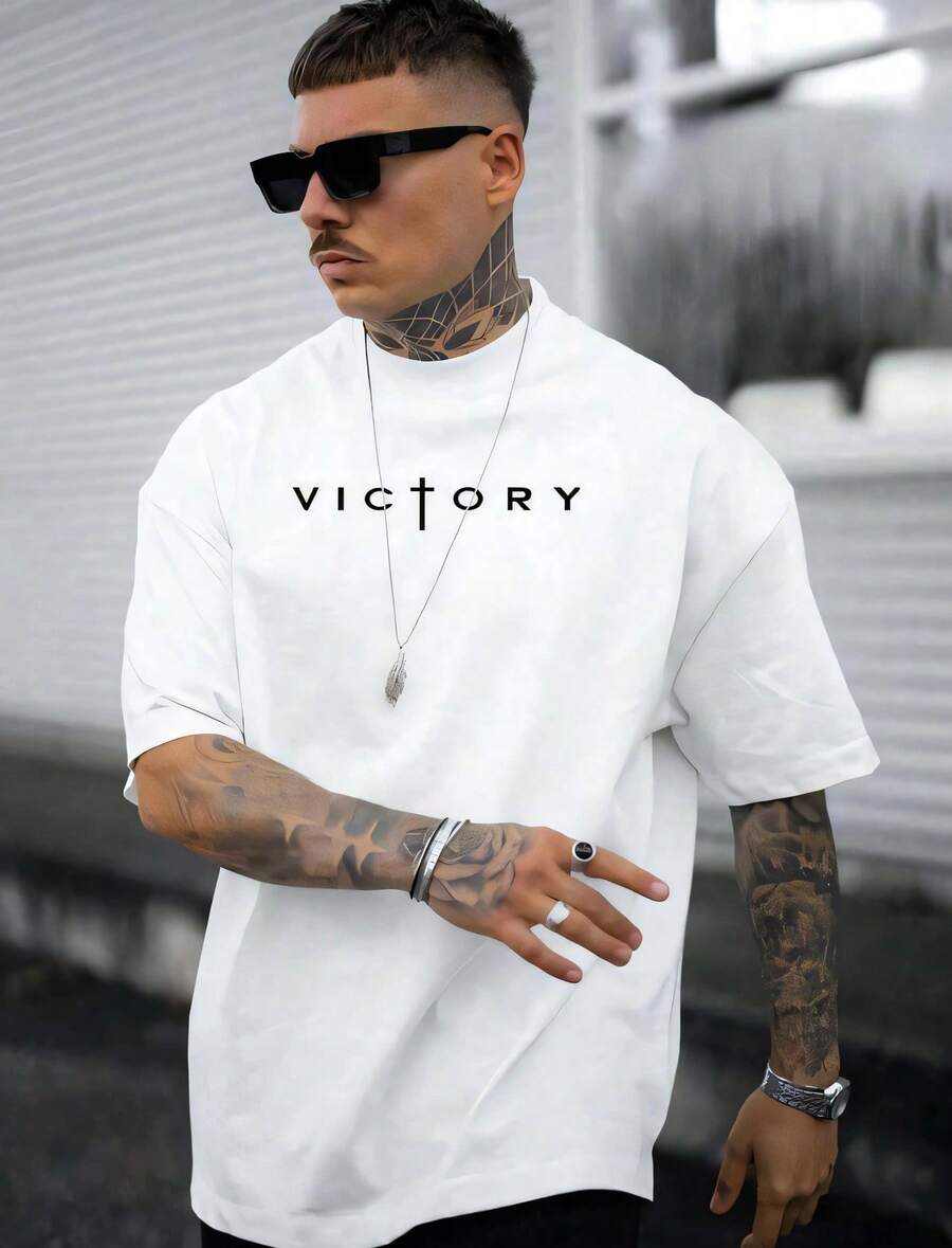 メンズ S'クロス ビクトリーレタープリント ブラックTシャ - Crossfit Victory のレビューと価格