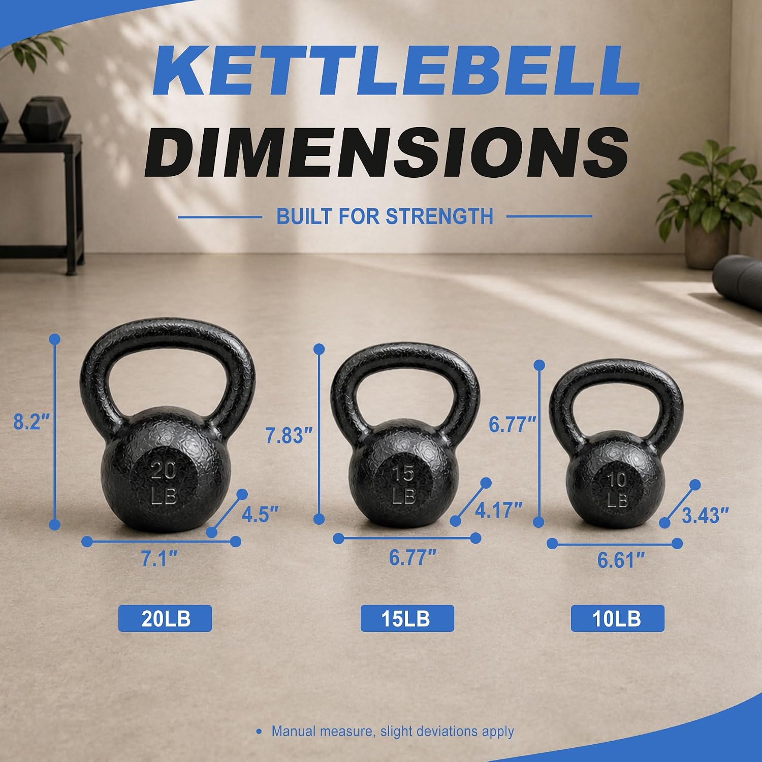 鋳鉄製ケトルベル 5～50ポンド。自宅ジムでの筋力トレーニン - Kettlebell のレビューと価格