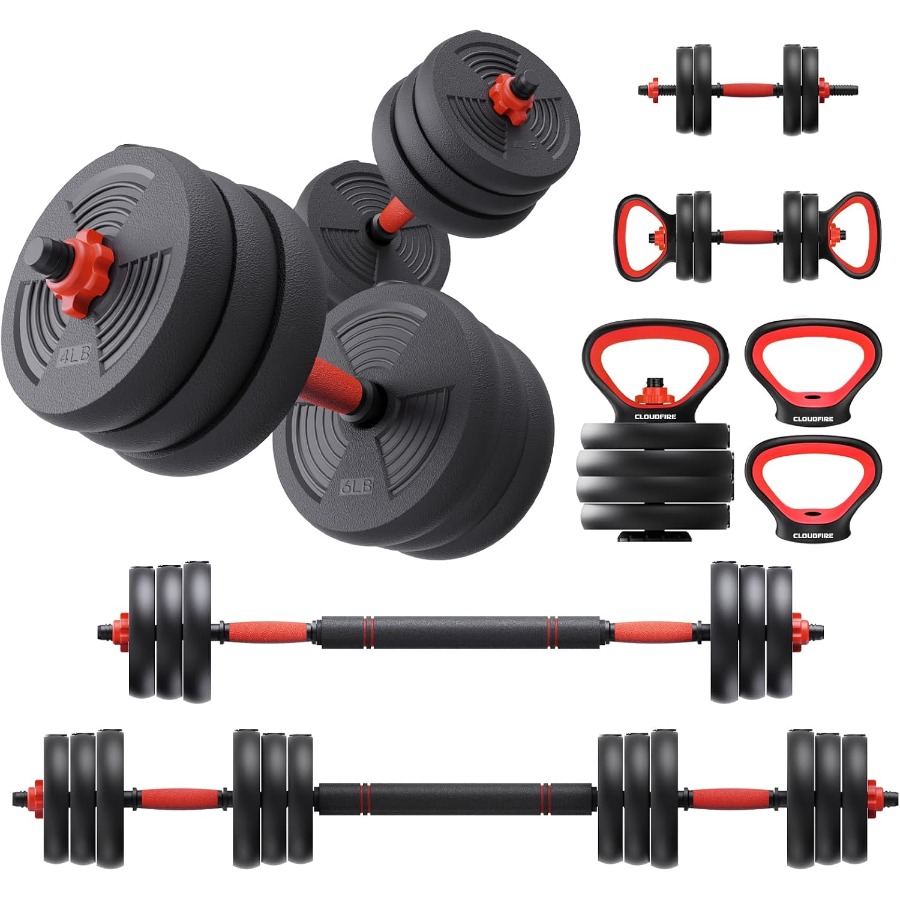 調整可能なダンベルセット。60ポンドのフリーウェイトセットで - Kettlebell のレビューと価格