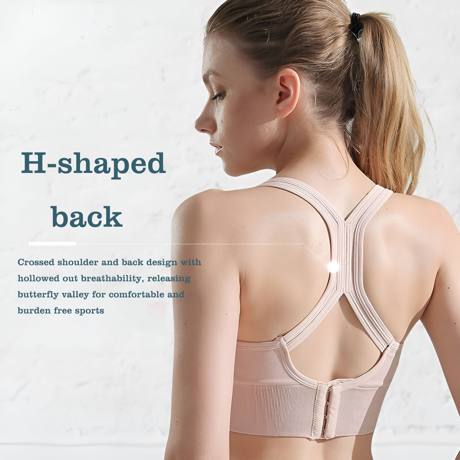 女性用クロスバックスポーツブラ、調節可能なフックアイワークア - Gymnastic Ring のレビューと価格