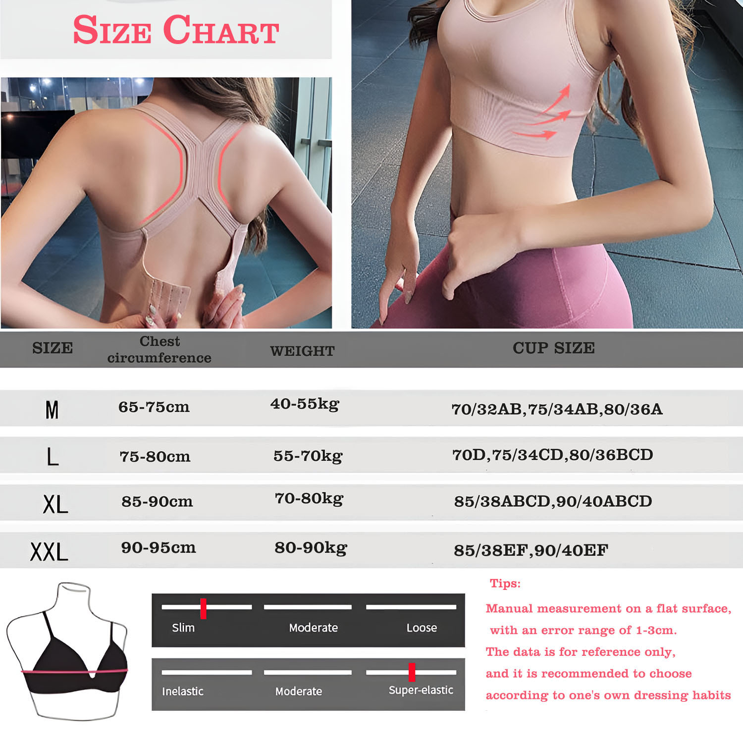 女性用クロスバックスポーツブラ、調節可能なフックアイワークア - Gymnastic Ring のレビューと価格